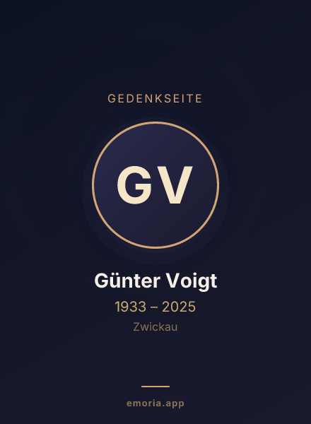 Gedenkportrait von Günter Voigt