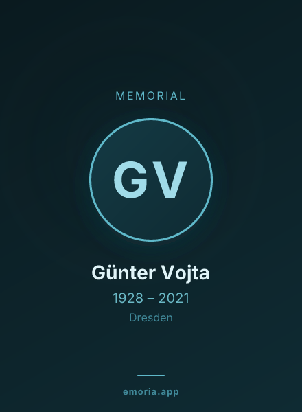Memorial portrait of Günter Vojta