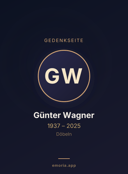 Gedenkportrait von Günter Wagner