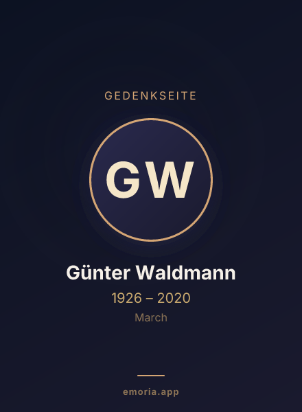 Gedenkportrait von Günter Waldmann