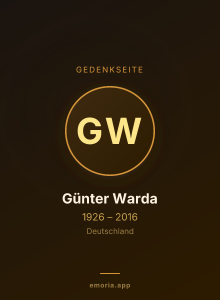 Gedenkportrait von Günter Warda