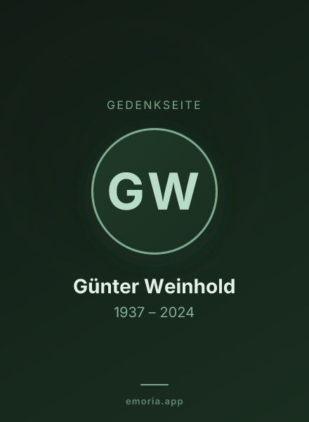 Gedenkportrait von Günter Weinhold