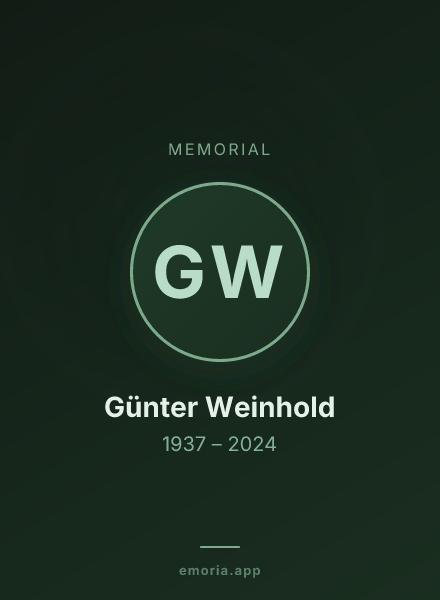 Memorial portrait of Günter Weinhold