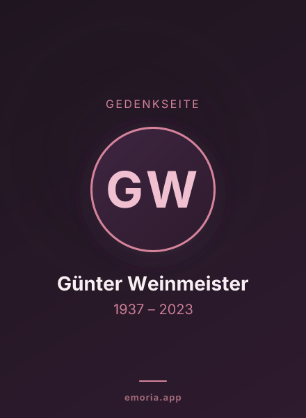 Gedenkportrait von Günter Weinmeister