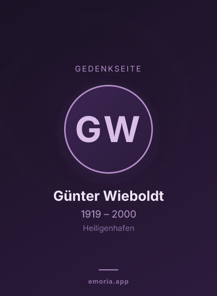 Gedenkportrait von Günter Wieboldt