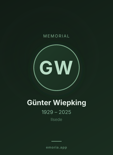 Memorial portrait of Günter Wiepking