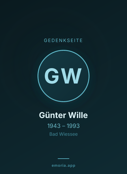 Gedenkportrait von Günter Wille