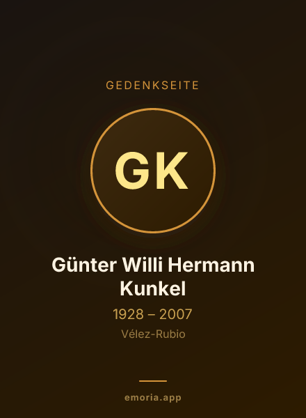 Gedenkportrait von Günter Willi Hermann Kunkel