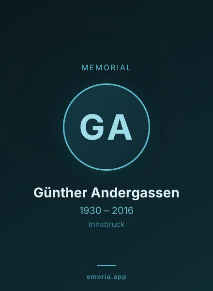 Memorial portrait of Günther Andergassen