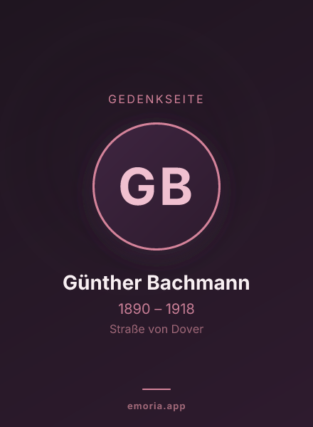 Gedenkportrait von Günther Bachmann
