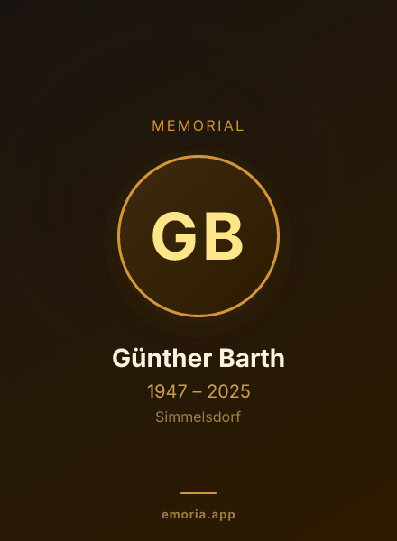 Memorial portrait of Günther Barth