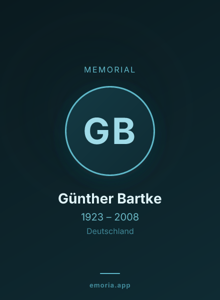 Memorial portrait of Günther Bartke