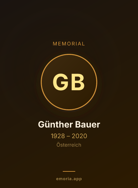 Memorial portrait of Günther Bauer