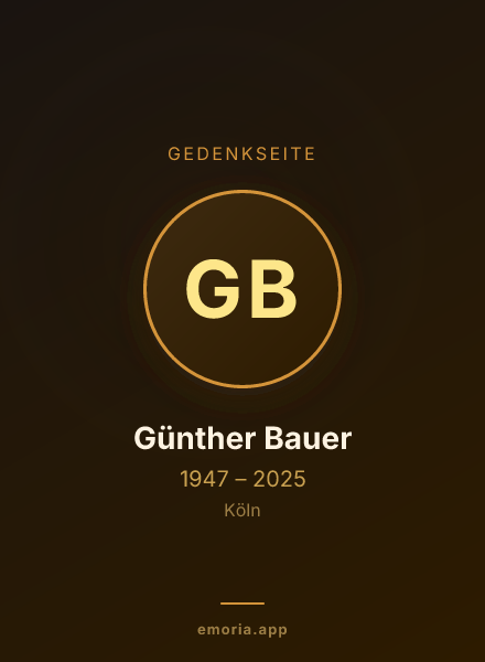 Gedenkportrait von Günther Bauer