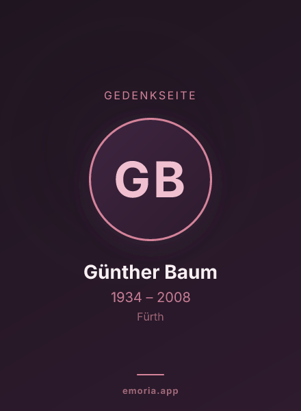 Gedenkportrait von Günther Baum