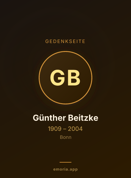 Gedenkportrait von Günther Beitzke