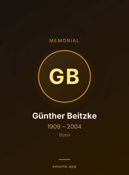Memorial portrait of Günther Beitzke