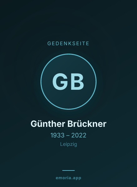 Gedenkportrait von Günther Brückner