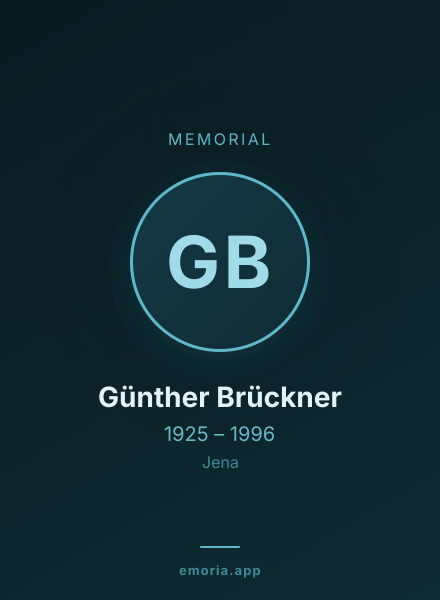 Memorial portrait of Günther Brückner