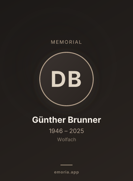 Memorial portrait of Dr. Günther Brunner