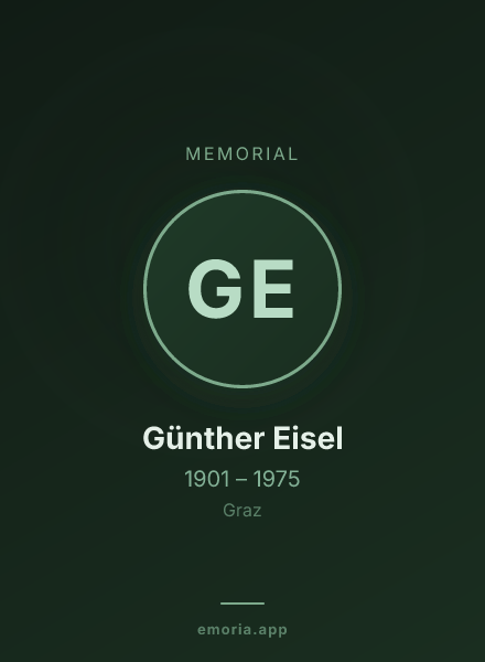 Memorial portrait of Günther Eisel