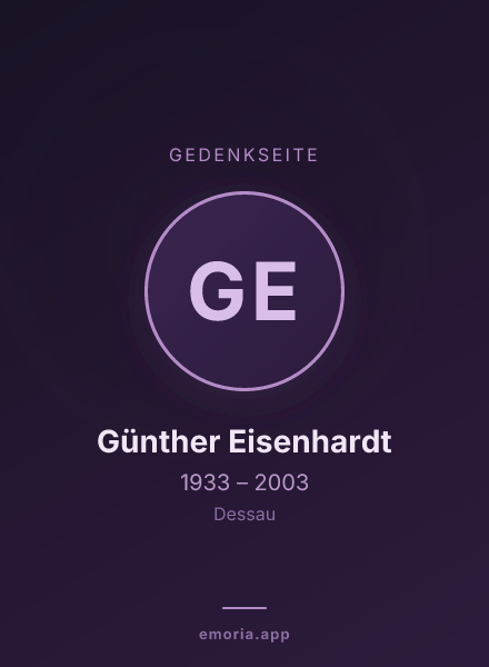 Gedenkportrait von Günther Eisenhardt