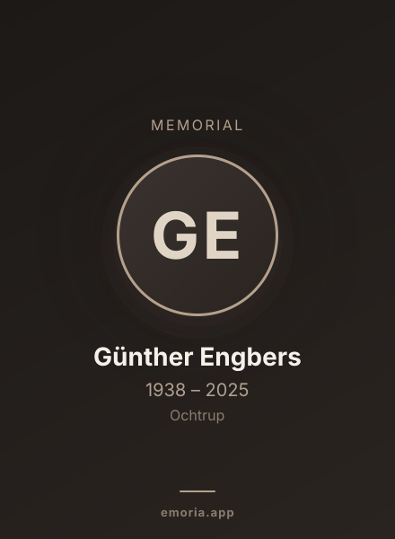 Memorial portrait of Günther Engbers