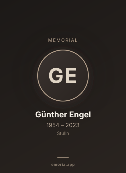 Memorial portrait of Günther Engel