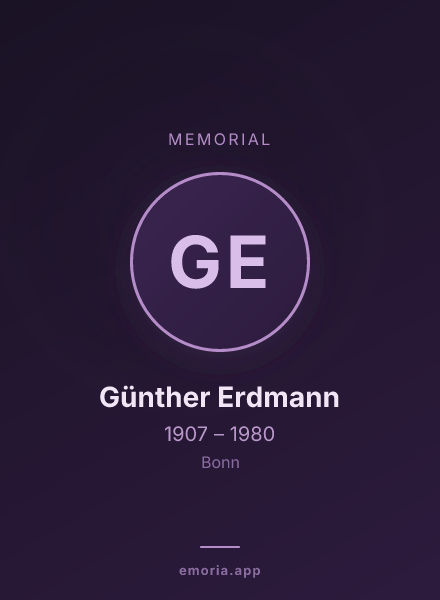 Memorial portrait of Günther Erdmann