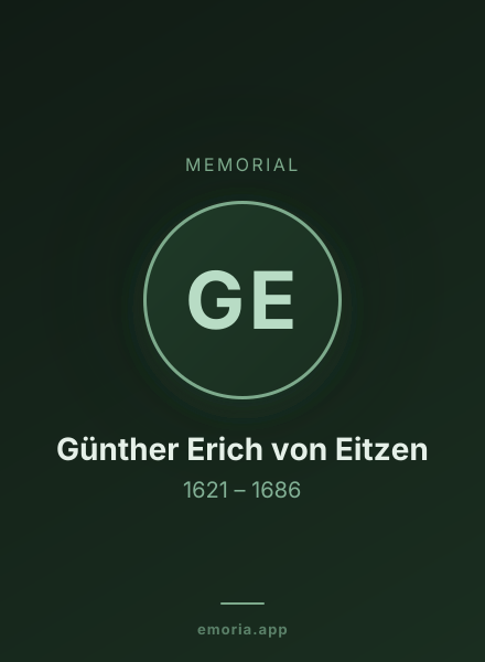 Memorial portrait of Günther Erich von Eitzen
