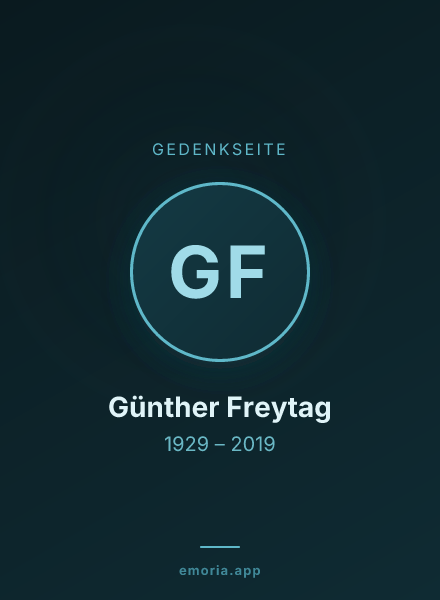 Gedenkportrait von Günther Freytag