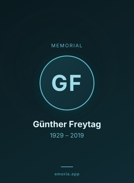 Memorial portrait of Günther Freytag