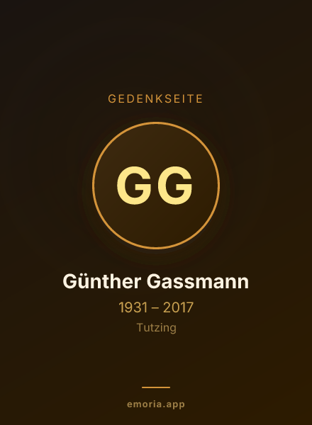 Gedenkportrait von Günther Gassmann