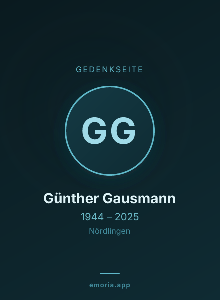 Gedenkportrait von Günther Gausmann