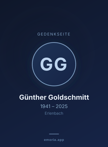 Gedenkportrait von Günther Goldschmitt