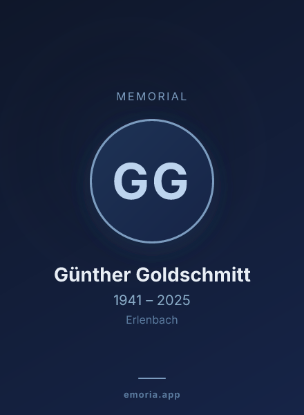 Memorial portrait of Günther Goldschmitt