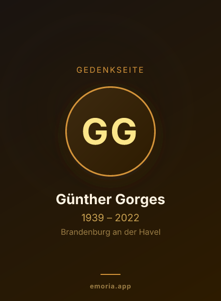 Gedenkportrait von Günther Gorges