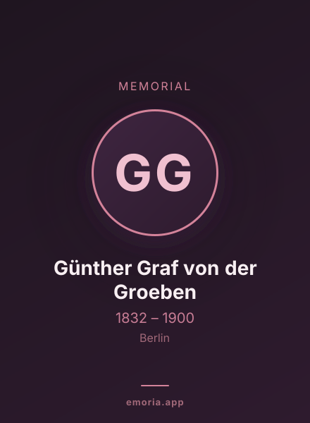 Memorial portrait of Günther Graf von der Groeben