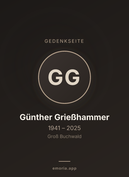 Gedenkportrait von Günther Grießhammer
