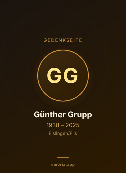 Gedenkportrait von Günther Grupp