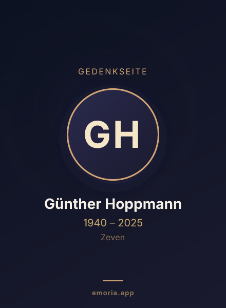 Gedenkportrait von Günther Hoppmann