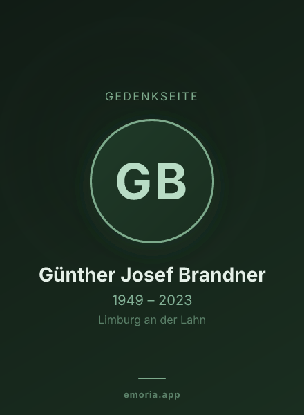 Gedenkportrait von Günther Josef Brandner