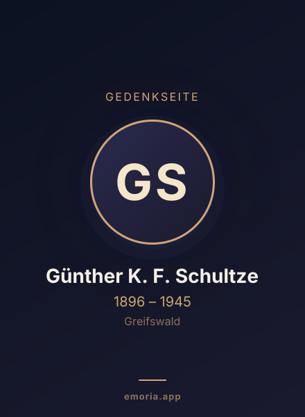 Gedenkportrait von Günther K. F. Schultze