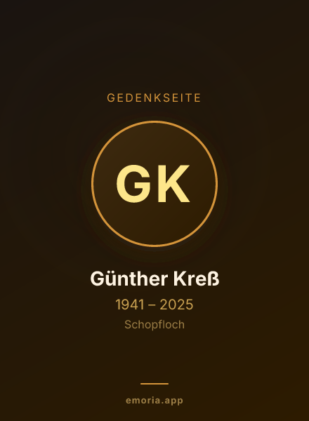 Gedenkportrait von Günther Kreß