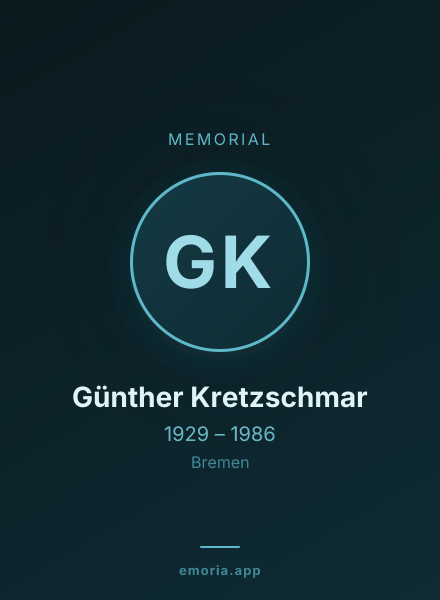 Memorial portrait of Günther Kretzschmar