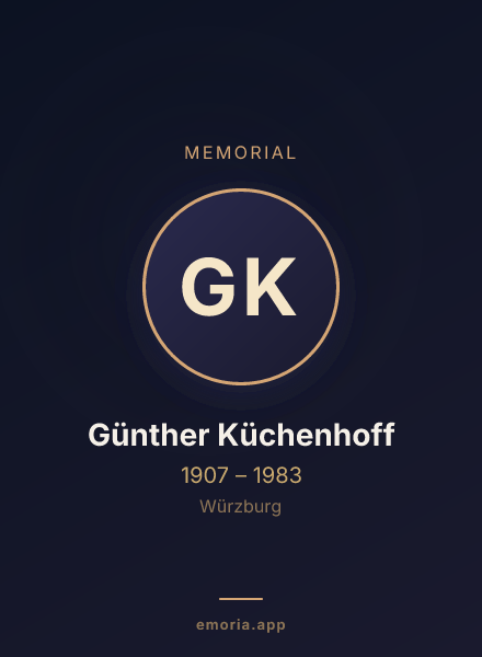 Memorial portrait of Günther Küchenhoff