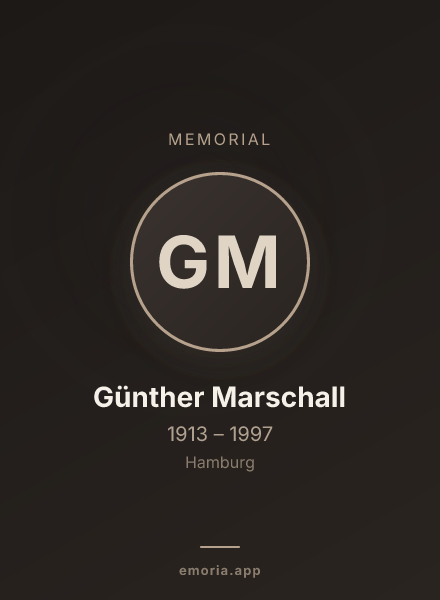 Memorial portrait of Günther Marschall