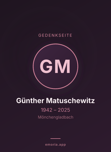 Gedenkportrait von Günther Matuschewitz