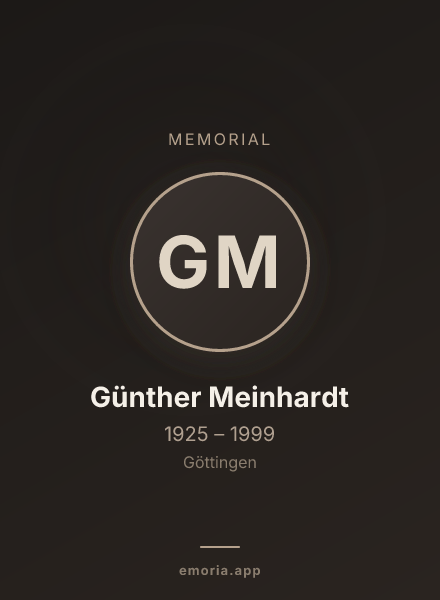 Memorial portrait of Günther Meinhardt