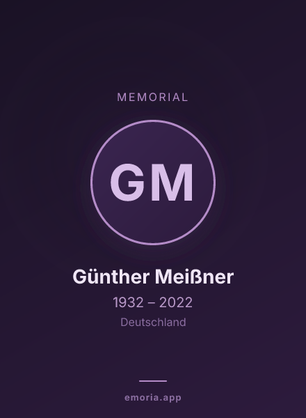Memorial portrait of Günther Meißner